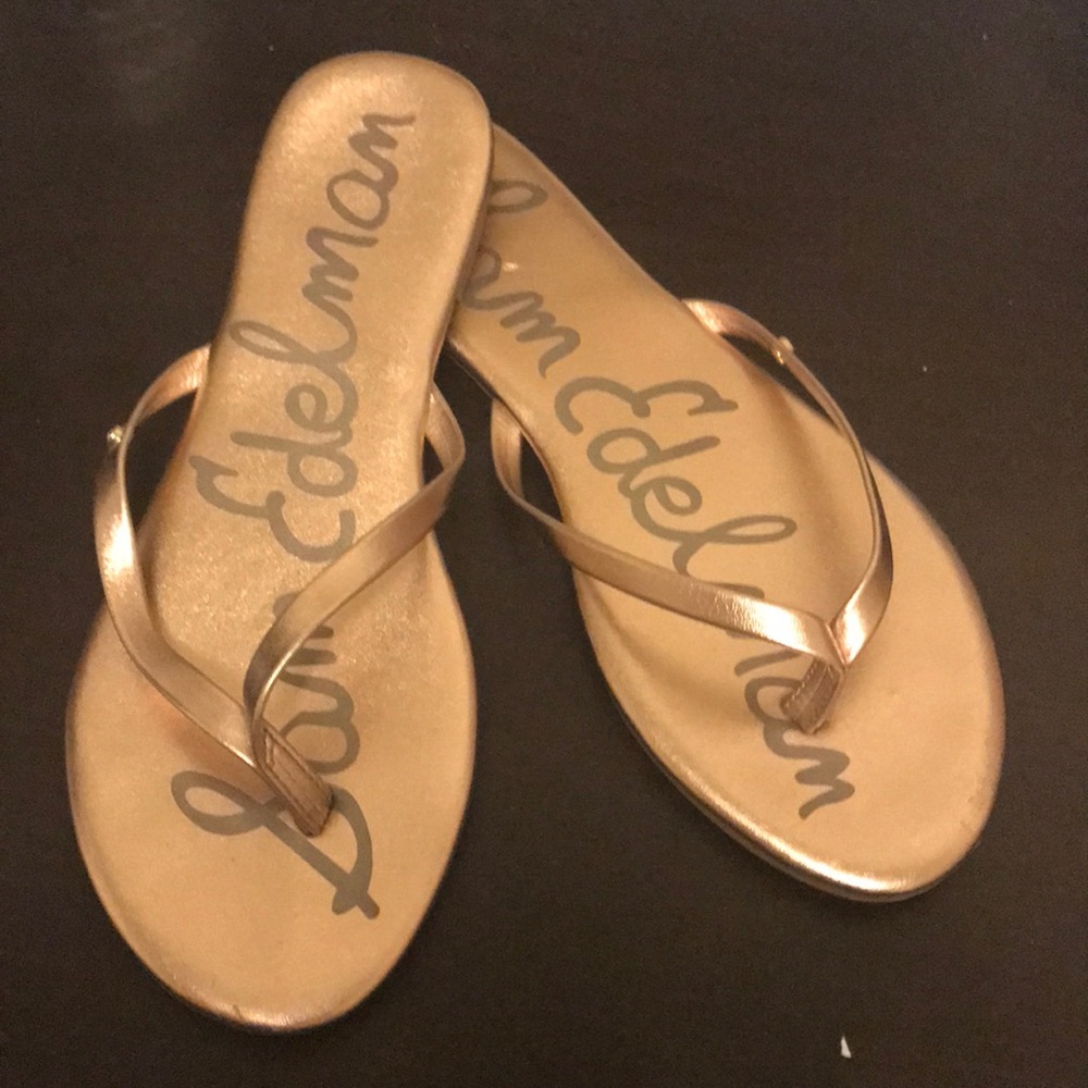 Sam Edelman, flip flo, shiny pinkish, size 7 - Picture 3 of 7